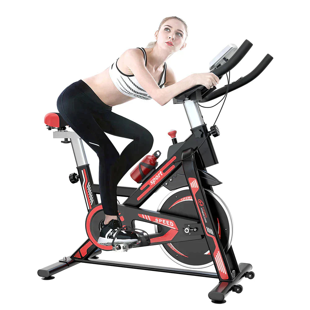 HomeFitnessCode Indoor Exercise Bike Stationary Bike with LCD Display