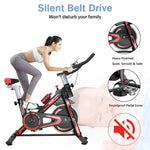 HomeFitnessCode Indoor Exercise Bike Stationary Bike with LCD Display