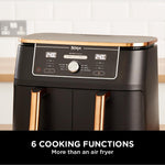 Ninja Foodi Max 9.5L Dual Zone Air Fryer - AF400UKCP - Copper / Black