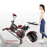 HomeFitnessCode Indoor Exercise Bike Stationary Bike with LCD Display