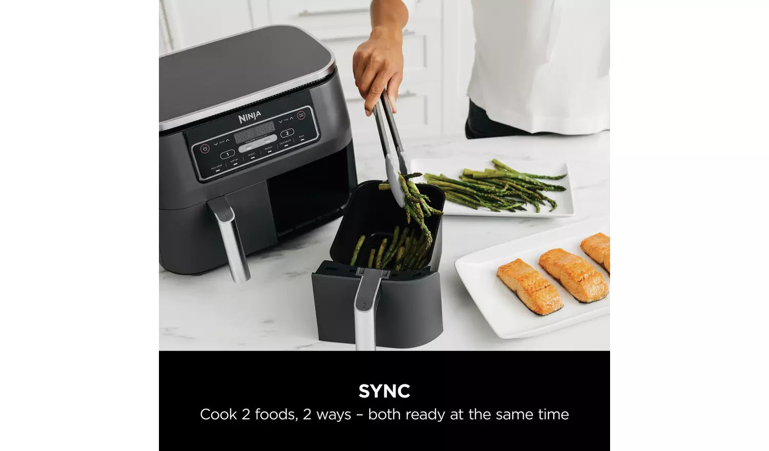 Ninja Foodi AF300UK - Hot air fryer - 7.6 litres - 2.47 kW - grey