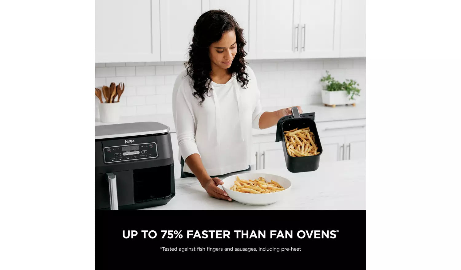 Ninja Foodi AF300UK - Hot air fryer - 7.6 litres - 2.47 kW - grey