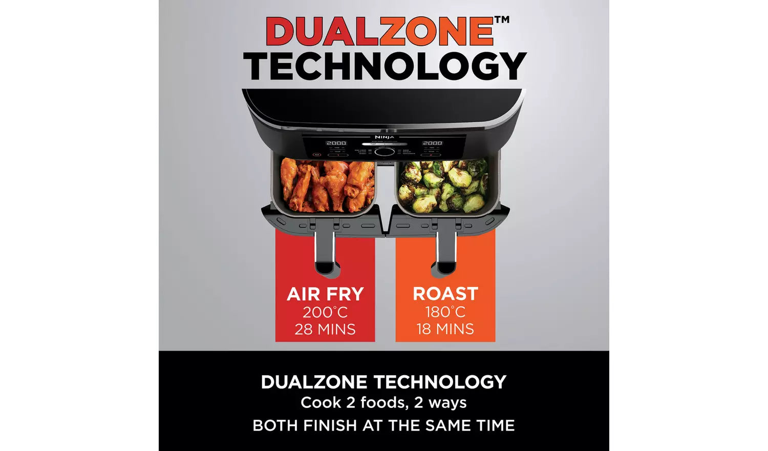 Ninja Foodi Max Dual Zone AF400UK 9.5L Air Fryer - Black