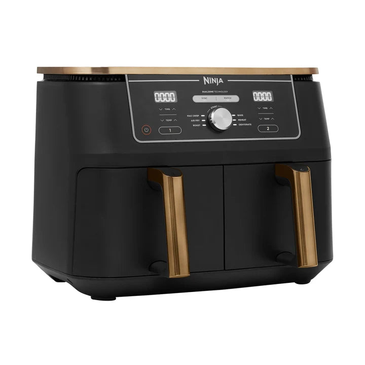 Ninja Foodi Max 9.5L Dual Zone Air Fryer - AF400UKCP - Copper / Black