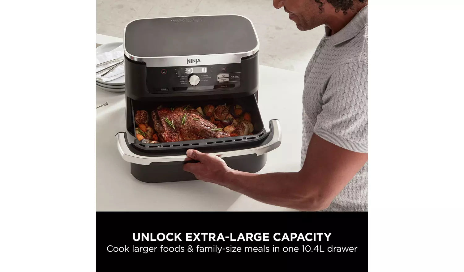 Ninja AF500UK Foodi FlexDrawer Air Fryer 10.4L