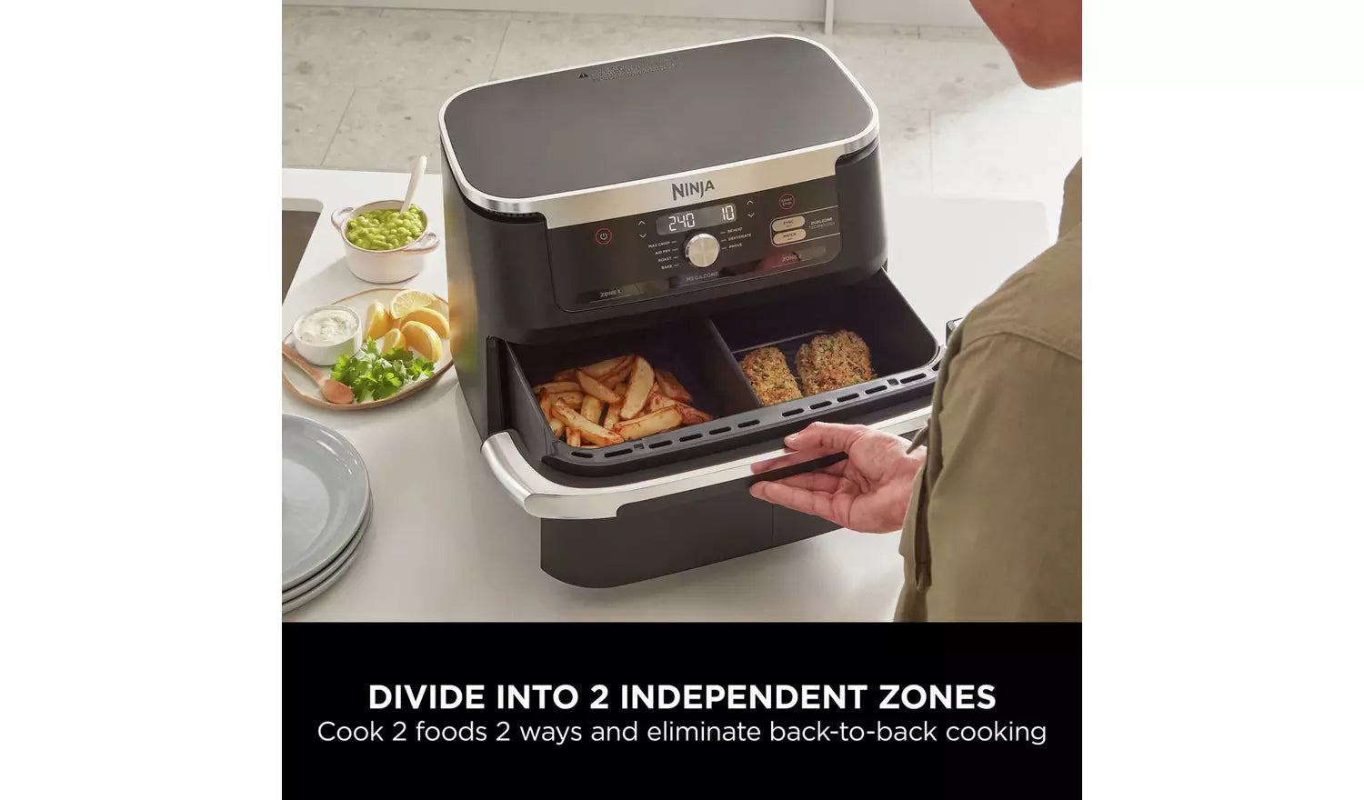 Ninja AF500UK Foodi FlexDrawer Air Fryer 10.4L