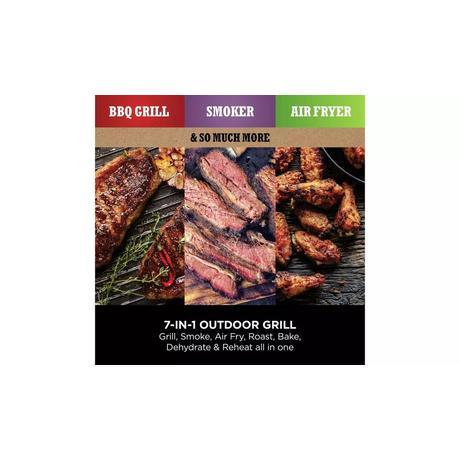 Ninja Woodfire OG701UK Electric BBQ Grill & Smoker - Black